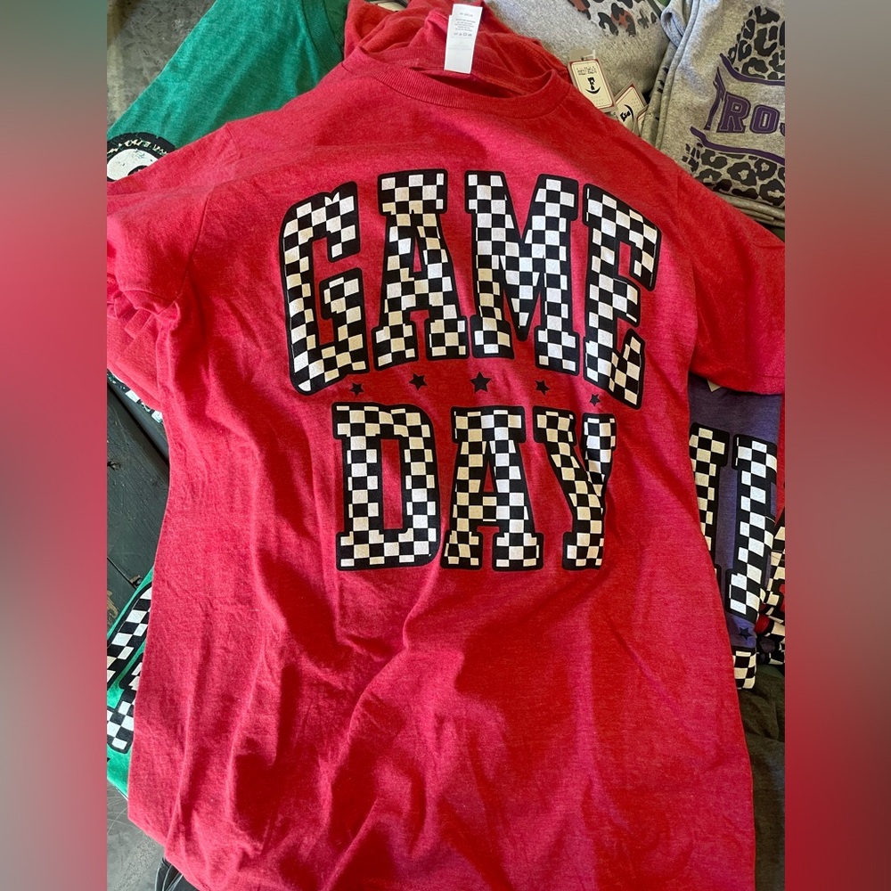Red game day tee